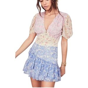 Floral Patchwork Mini Dress
